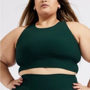 Buffbunny Cross Roads Ribbed Crop - Avo Green - small